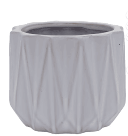 Better Homes & Gardens Pottery 5" Devi Round Ceramic Planter, White