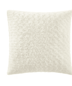 Mainstays 22" x 22" Rosette Fur Decorative Pillow for Adults, Vanilla Dream