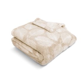 HGTV Super Luxe Faux Fur Throw Blanket Manchester Nomadic Desert 50 x 70 inches