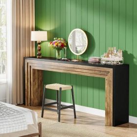 70.9-Inch Long Console Table, Farmhouse Narrow Wooden Sofa Table Behind The Couch for Living Room