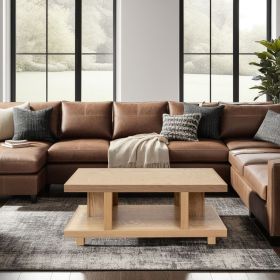 Laurel Canyon 49 inch Coffee Table, No Assembly Required, Natural Finish