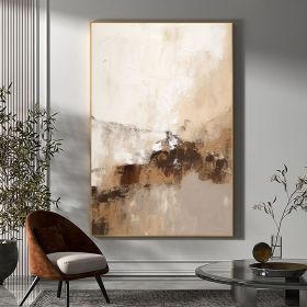 Hand Painted Oil Painting Beige Minimalist Painting Beige and Brown Painting Beige Abstract Painting Beige Wall Art Oversized Canvas Wall Art Boh (style: 01, size: 50x70cm)