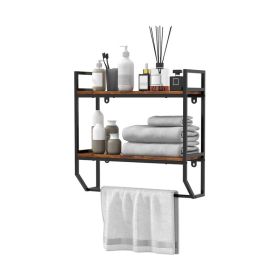 Shelves Wall Mounted for Bedroom/Kitchen/Office Wall Decor (Color: Rustic Brown, Type: Stoage Shelve)